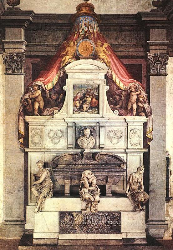 VASARI, Giorgio Monument to Michelangelo ar oil painting picture